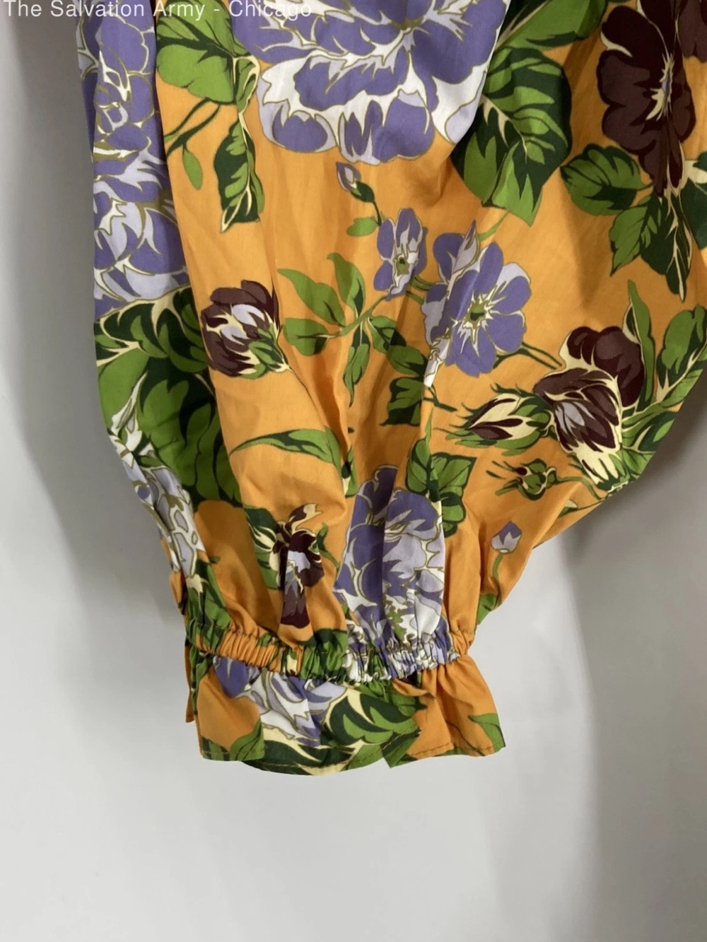 Floral Mustard Long-Sleeve Mini Dress - Picture 7 of 7